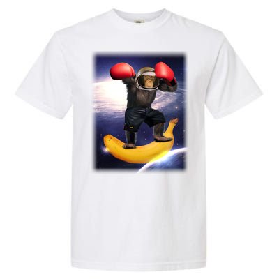 Astronaut Monkey Boxing In Space Garment-Dyed Heavyweight T-Shirt