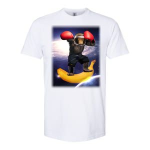 Astronaut Monkey Boxing In Space Softstyle CVC T-Shirt