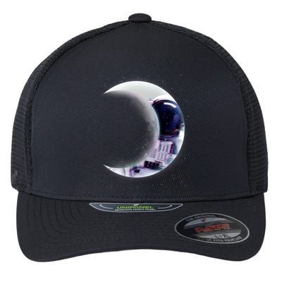 Astronaut Moon Flexfit Unipanel Trucker Cap