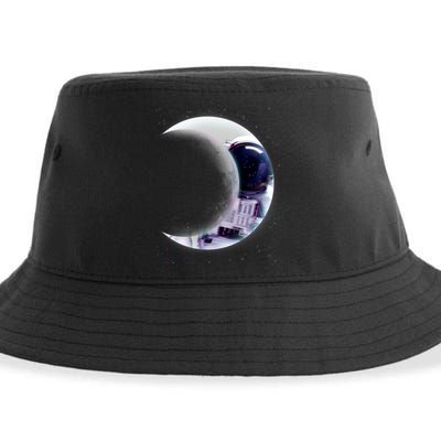 Astronaut Moon Sustainable Bucket Hat