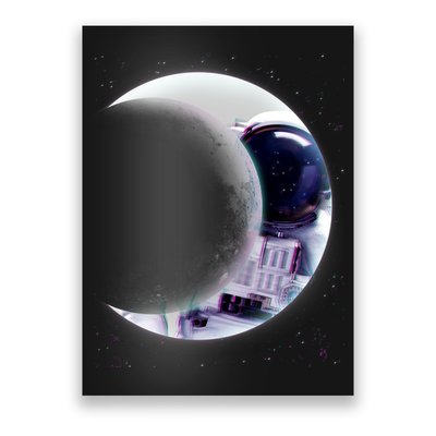Astronaut Moon Poster