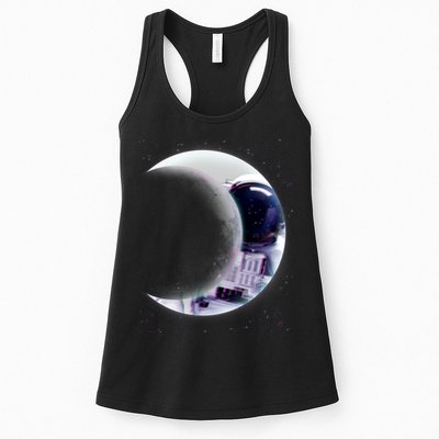 Astronaut Moon Womens Tank Top