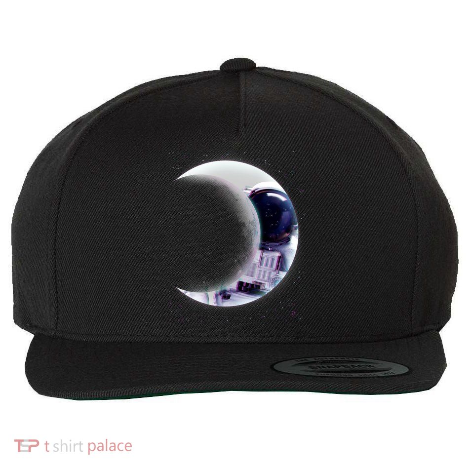 Astronaut Moon Wool Snapback Cap