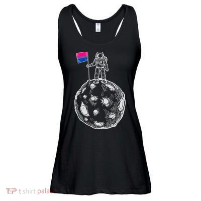 Astronaut Moon Bisexual Flag Space LGBTQ Gay Pride Ladies Essential Flowy Tank