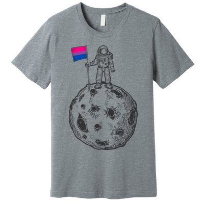 Astronaut Moon Bisexual Flag Space LGBTQ Gay Pride Premium T-Shirt
