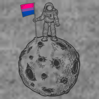 Astronaut Moon Bisexual Flag Space LGBTQ Gay Pride Kids T-Shirt