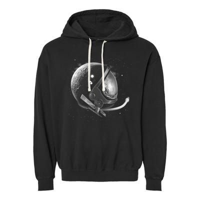 Astronaut Moon Helmet Garment-Dyed Fleece Hoodie