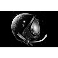 Astronaut Moon Helmet Bumper Sticker