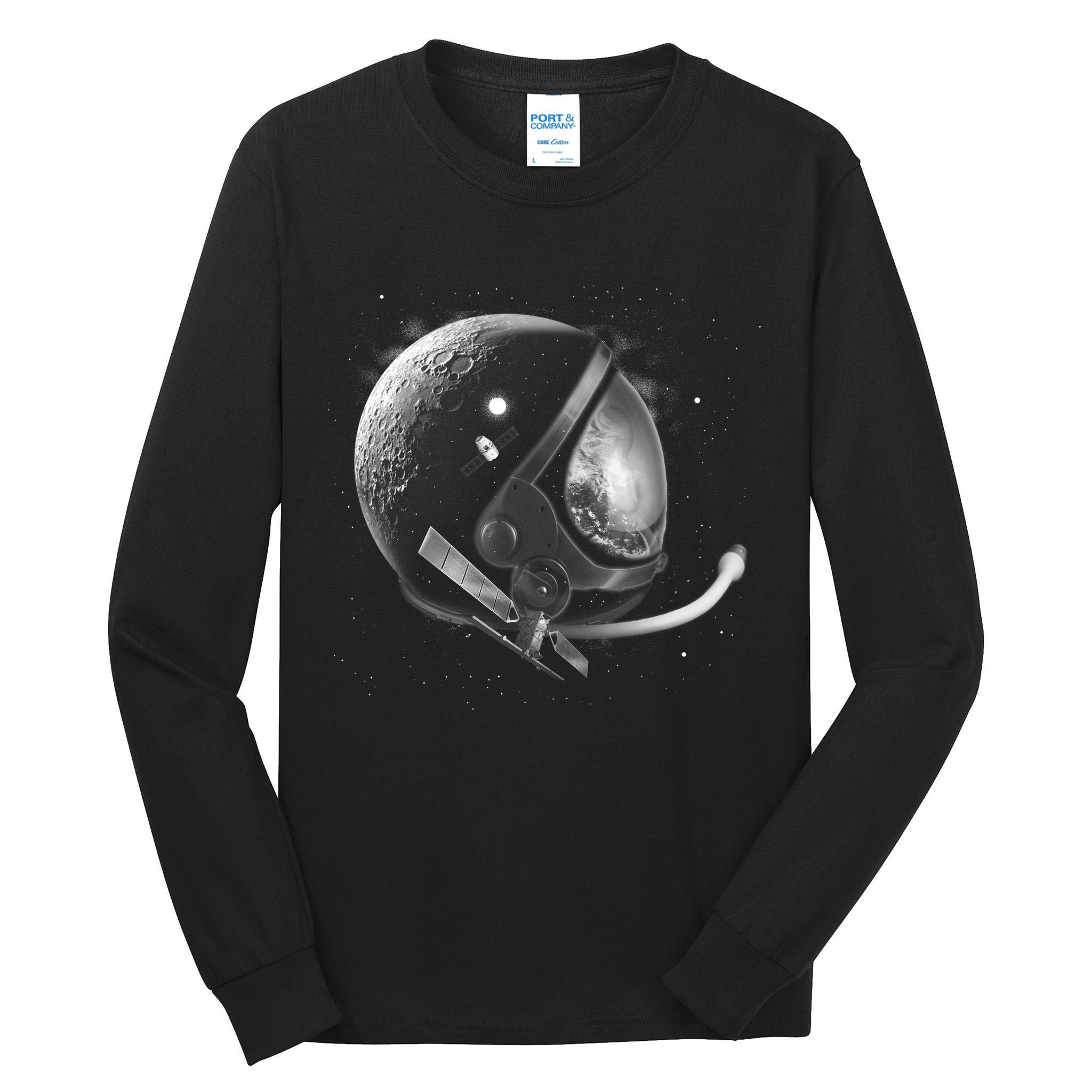 Astronaut Moon Helmet Tall Long Sleeve T-Shirt