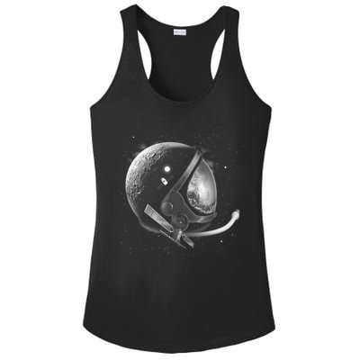 Astronaut Moon Helmet Ladies PosiCharge Competitor Racerback Tank