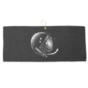 Astronaut Moon Helmet Large Microfiber Waffle Golf Towel