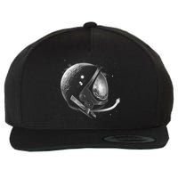 Astronaut Moon Helmet Wool Snapback Cap