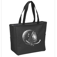 Astronaut Moon Helmet Zip Tote Bag
