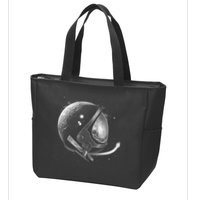 Astronaut Moon Helmet Zip Tote Bag