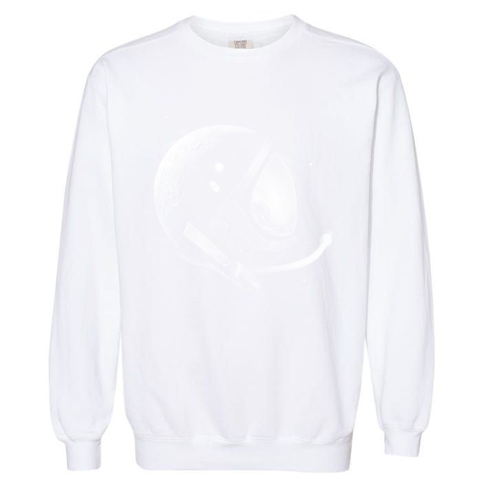 Astronaut Moon Helmet Garment-Dyed Sweatshirt