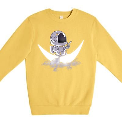 Astronaut Moon Sailing Premium Crewneck Sweatshirt