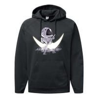 Astronaut Moon Sailing Performance Fleece Hoodie