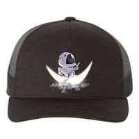 Astronaut Moon Sailing Yupoong Adult 5-Panel Trucker Hat