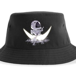 Astronaut Moon Sailing Sustainable Bucket Hat