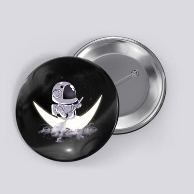 Astronaut Moon Sailing Button