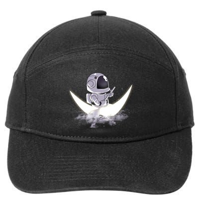 Astronaut Moon Sailing 7-Panel Snapback Hat