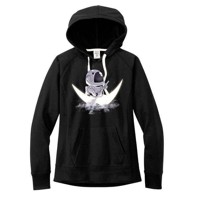 Astronaut Moon Sailing Women's Fleece Hoodie