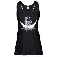 Astronaut Moon Sailing Ladies Essential Flowy Tank