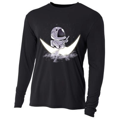 Astronaut Moon Sailing Cooling Performance Long Sleeve Crew