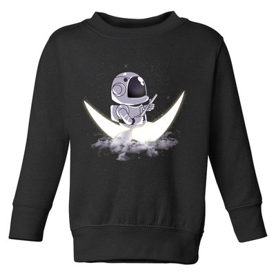 Astronaut Moon Sailing Toddler Sweatshirt