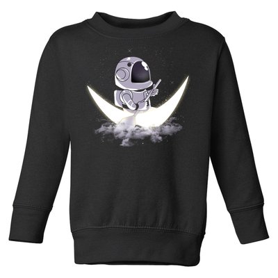 Astronaut Moon Sailing Toddler Sweatshirt