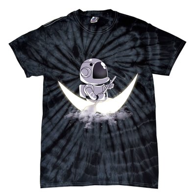 Astronaut Moon Sailing Tie-Dye T-Shirt