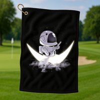 Astronaut Moon Sailing Golf Towel