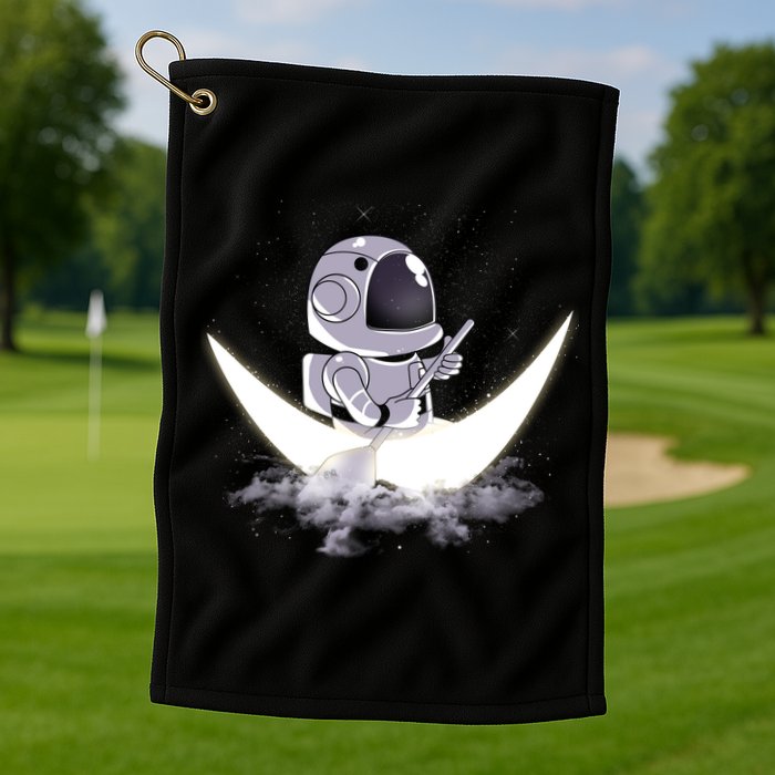 Astronaut Moon Sailing Golf Towel
