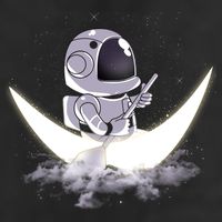 Astronaut Moon Sailing Golf Towel