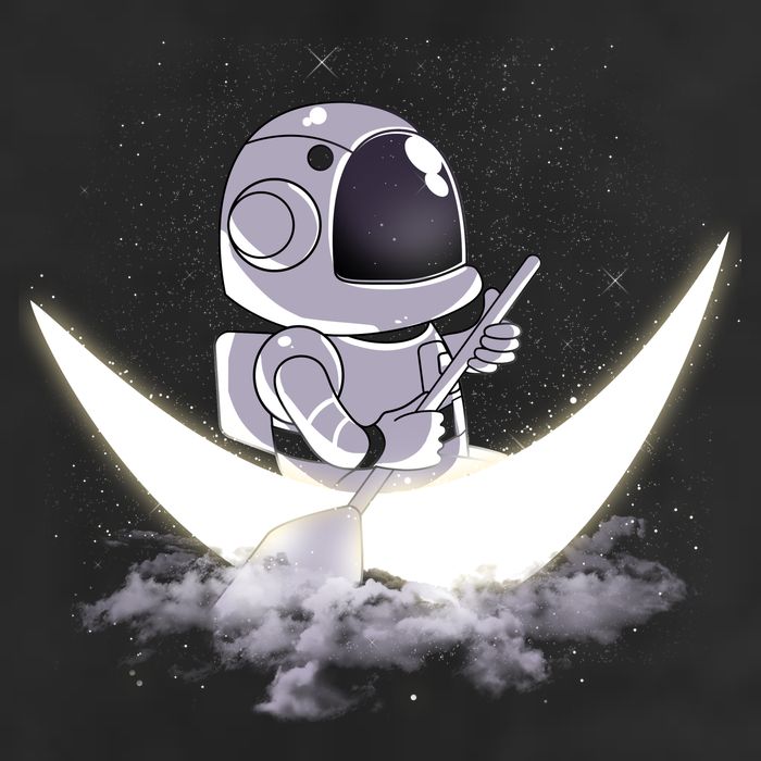 Astronaut Moon Sailing Golf Towel