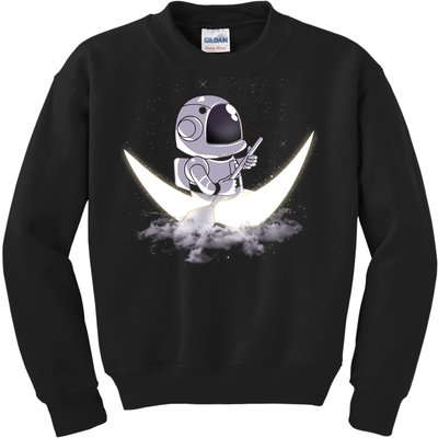 Astronaut Moon Sailing Kids Sweatshirt