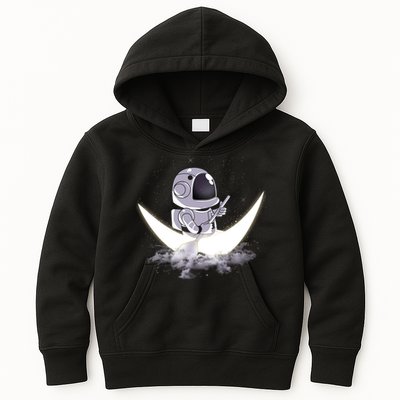 Astronaut Moon Sailing Kids Hoodie