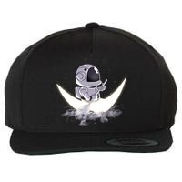 Astronaut Moon Sailing Wool Snapback Cap