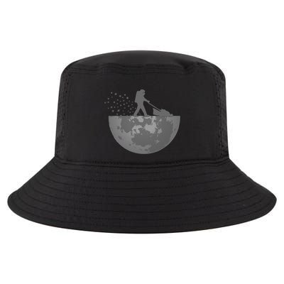 Astronaut Mowing The Lawn On The Moon Cool Comfort Performance Bucket Hat