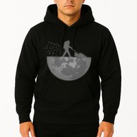 Astronaut Mowing The Lawn On The Moon Hoodie
