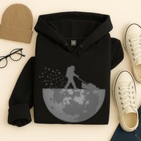 Astronaut Mowing The Lawn On The Moon Hoodie