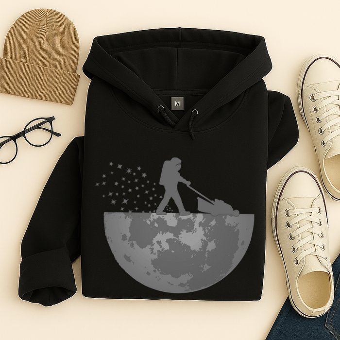 Astronaut Mowing The Lawn On The Moon Hoodie
