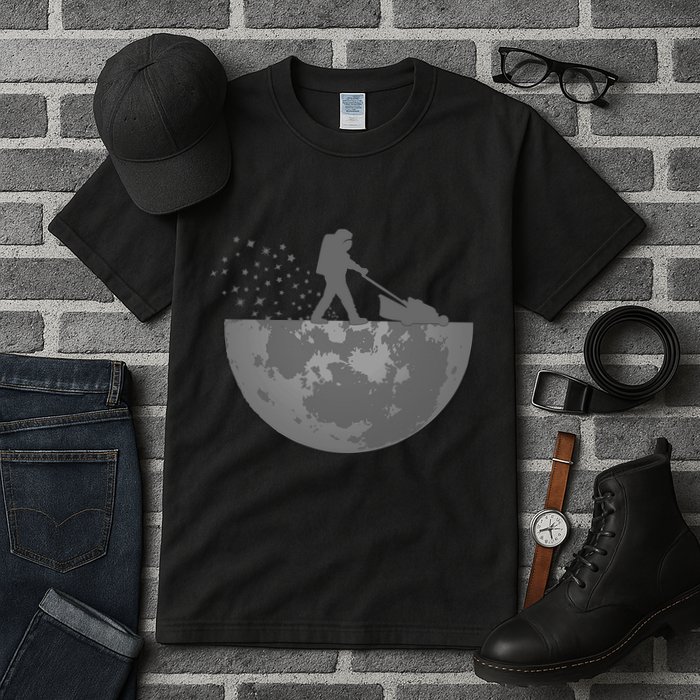 Astronaut Mowing The Lawn On The Moon Tall T-Shirt