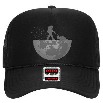 Astronaut Mowing The Lawn On The Moon Trucker Hat