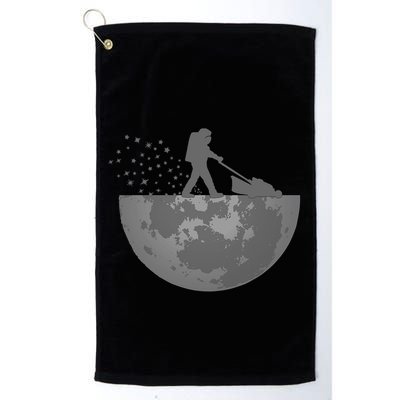 Astronaut Mowing The Lawn On The Moon Golf Towel