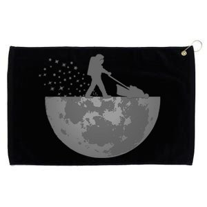 Astronaut Mowing The Lawn On The Moon Grommeted Golf Towel