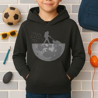 Astronaut Mowing The Lawn On The Moon Kids Hoodie