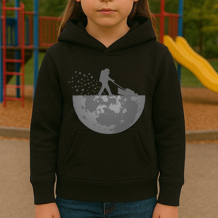 Astronaut Mowing The Lawn On The Moon Kids Hoodie