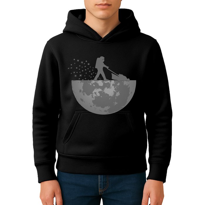 Astronaut Mowing The Lawn On The Moon Kids Hoodie