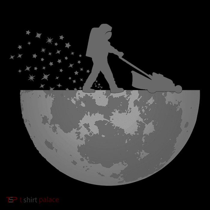 Astronaut Mowing The Lawn On The Moon Short Acrylic Beanie
